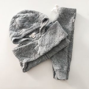 Burt’s Bees unisex boys girls grey sweat suit